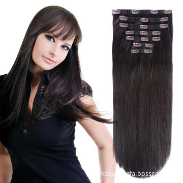 Cheap 100% Brazilian Human Hair Full Head Ombre Clip In Hair Extension clip in long straight  clip in human hair